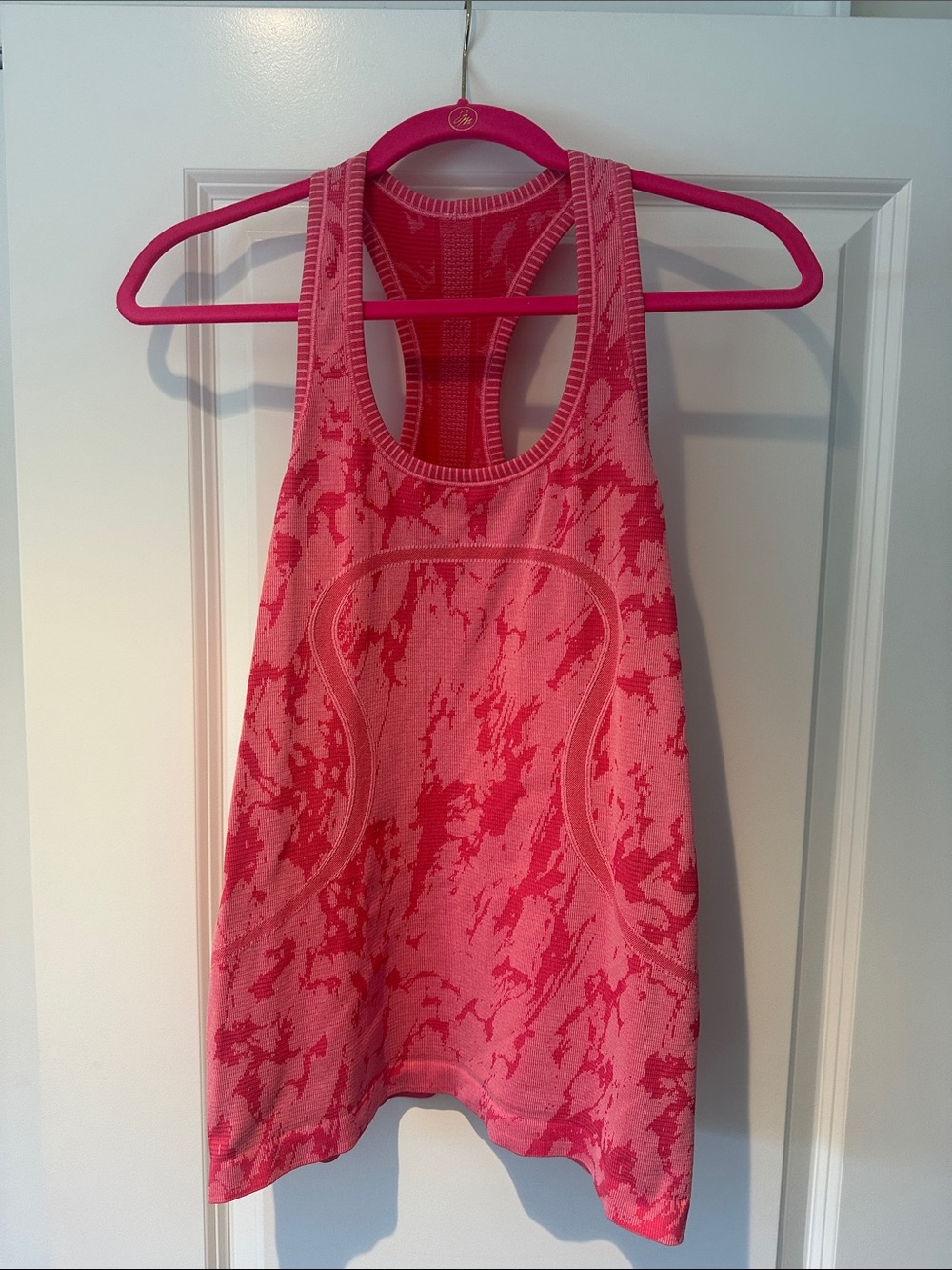 lululemon athletica Pink Patterned Racerback Tank Top